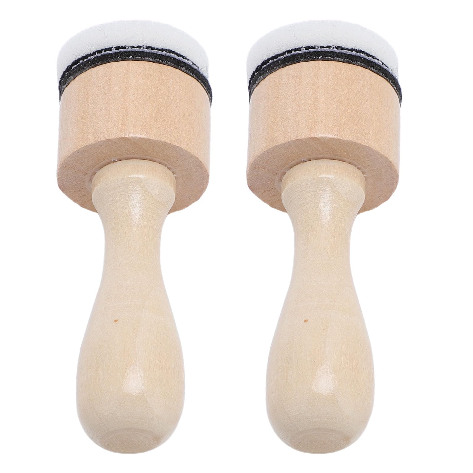 Nail Art Gripping Stamp, 2 Set Nail Cleaning Tablet Stamp Wood Handle, Touchless Auxiliary Tool