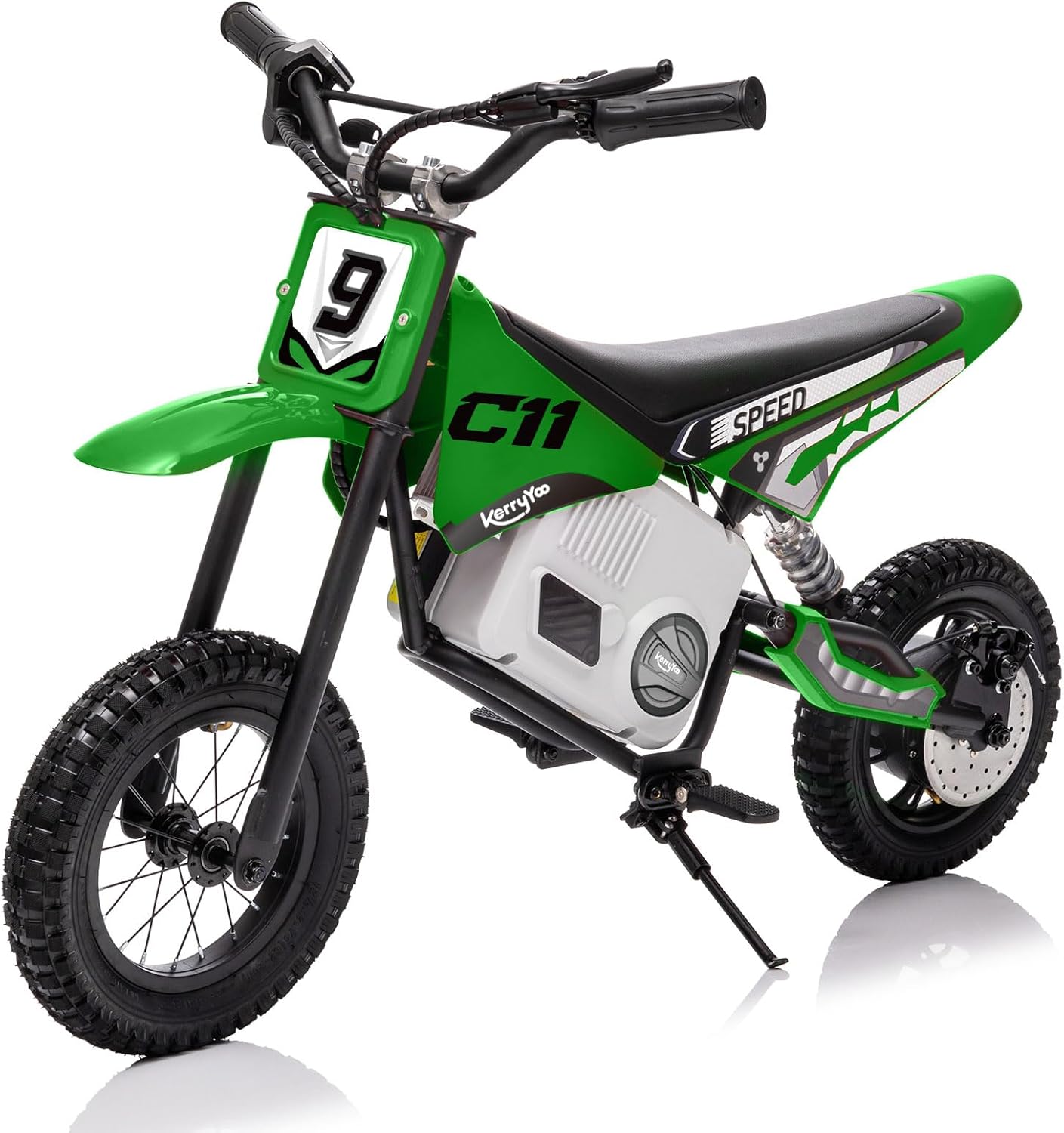 kerry yoo C11 24V 250W Electric Dirt Bike for Kids, Up to 9.3MPH Off-Road Electric Motorcycle with Explosion-Proof Tires, Twist Grip Throttle, Spring Suspension,Kids Ride On Dirtbike - Blue