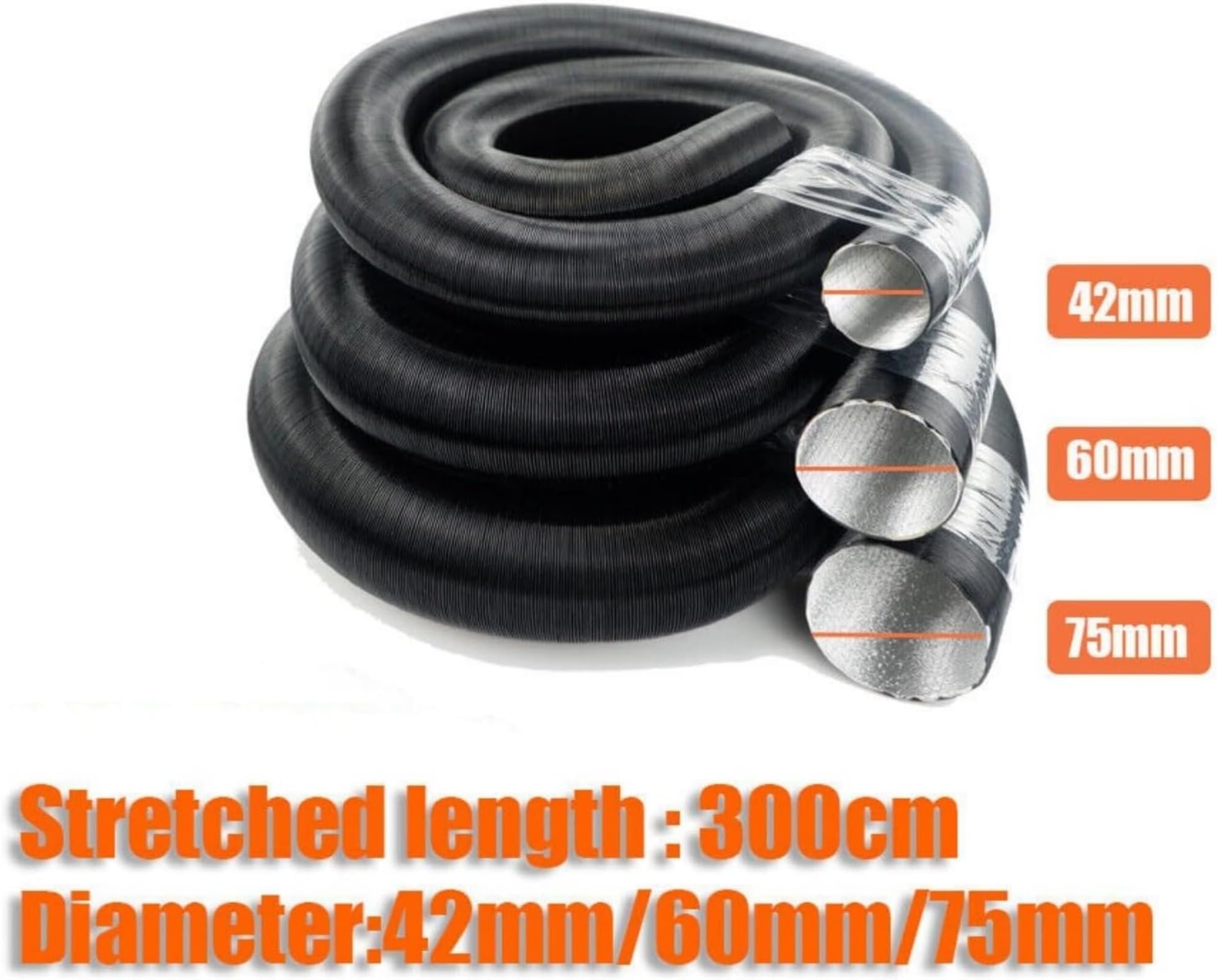 Długość 300cm wąż wydechowy rura wydechowa do samochodów powietrze diesel ogrzewanie Air Heater (75mm)