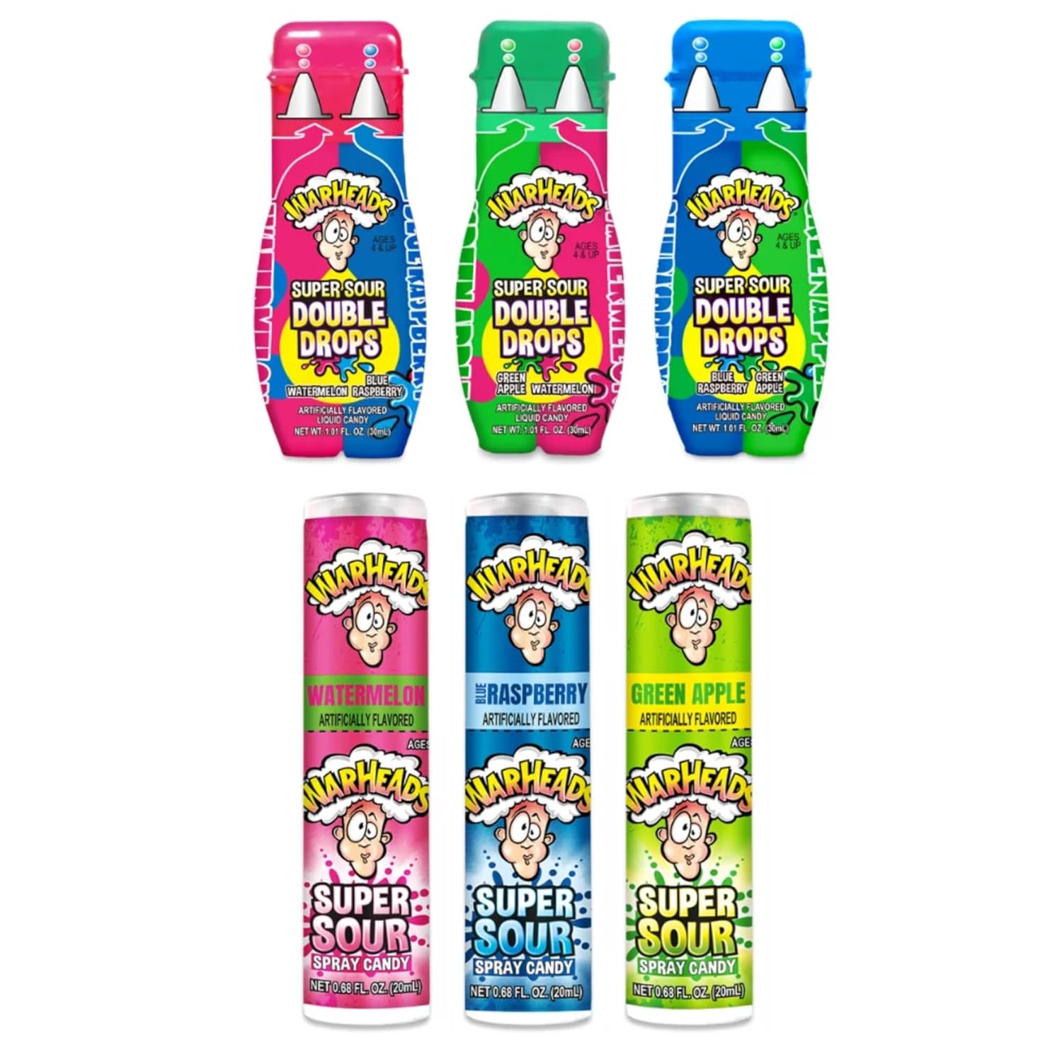 WARHEADS EXTREME SOUR SPRAY AND DROPS BUNDLE Warheads