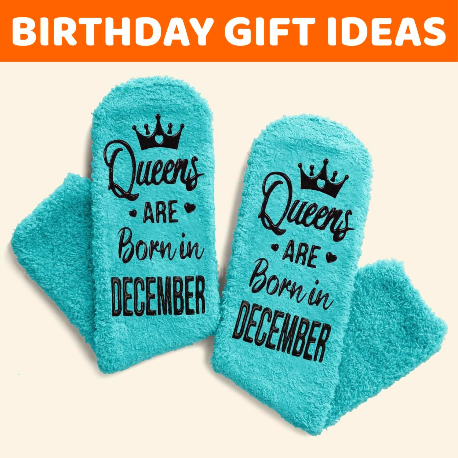 HAPPYPOP Women Queen Birth Month Socks - Month Birthday Gifts, Socks for Her Female in Green - Image 6