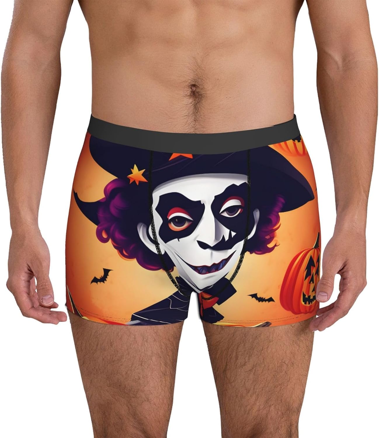 Happy Halloween Print Men'S Boxer Briefs Soft Breathable Polyester Fabric With Comfortable
