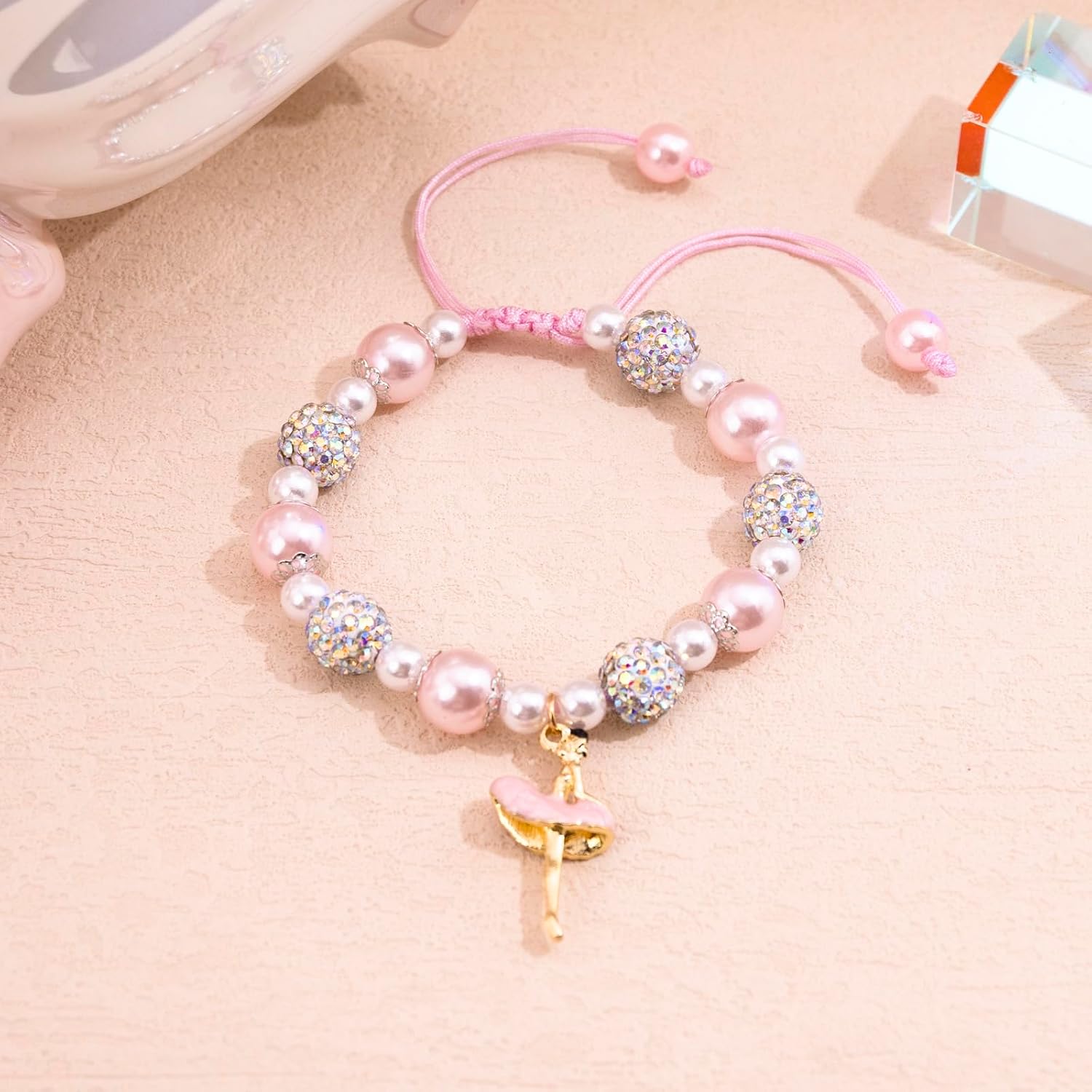 Aisity Dance Recital Gifts for Girls Ballerina Dancer Lovers Cute Dance Accessories for Girls Ballerina Bracelet Charm Ballet Stuff for Dancing School Competition Gift Ideas