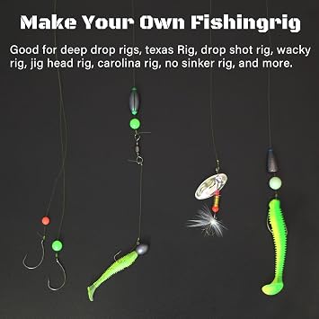 Fishing Beads 6mm 8mm 10mm Glow in The Dark Bead Round Plastic Lure Rigging Catfish Rig Freshwater Saltwater for Fishing Rigs