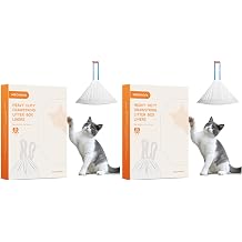 MeoWant Cat Litter Box Liners for Automatic Litter Box, Compatible with MeoWant MW-SC01/SC02/SC09, Drawstring Cat Litter Bags with Thick & Durable, Replaceable & Waterproof, 20pcs Pack of 2