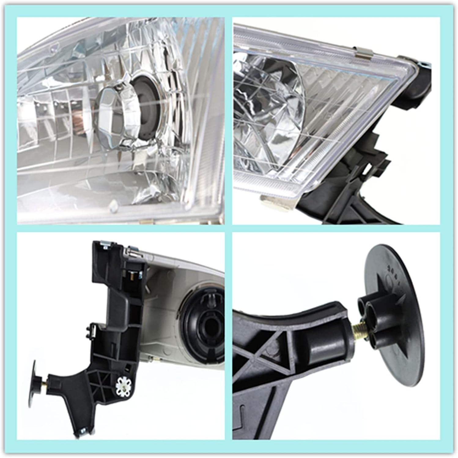 Chrome Housing Clear Lens Front Signal Lights Headlight Assembly with Amber Reflector Replacement for Corolla 1998-2000 Driver and Passenger Side
