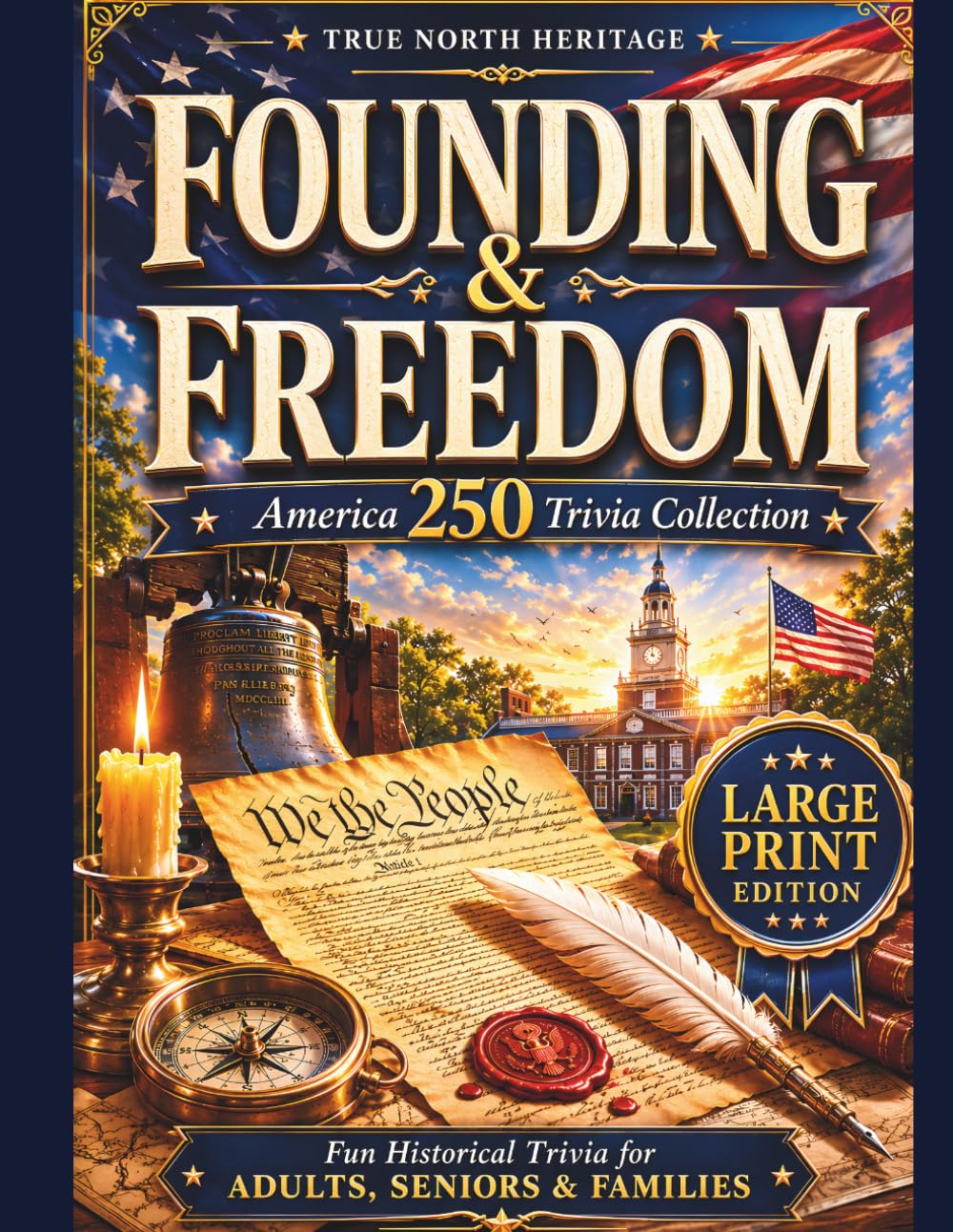 American Trivia Challenge Founding & Freedom: 200 Large Print Multiple Choice Questions on Colonial America, the Revolution, the Constitution & the Early Republic