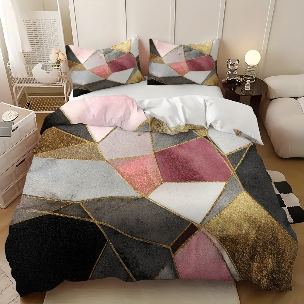 Parure de lit hypoallergique 260x240 cm contre les irritations pour un sommeil doux rose