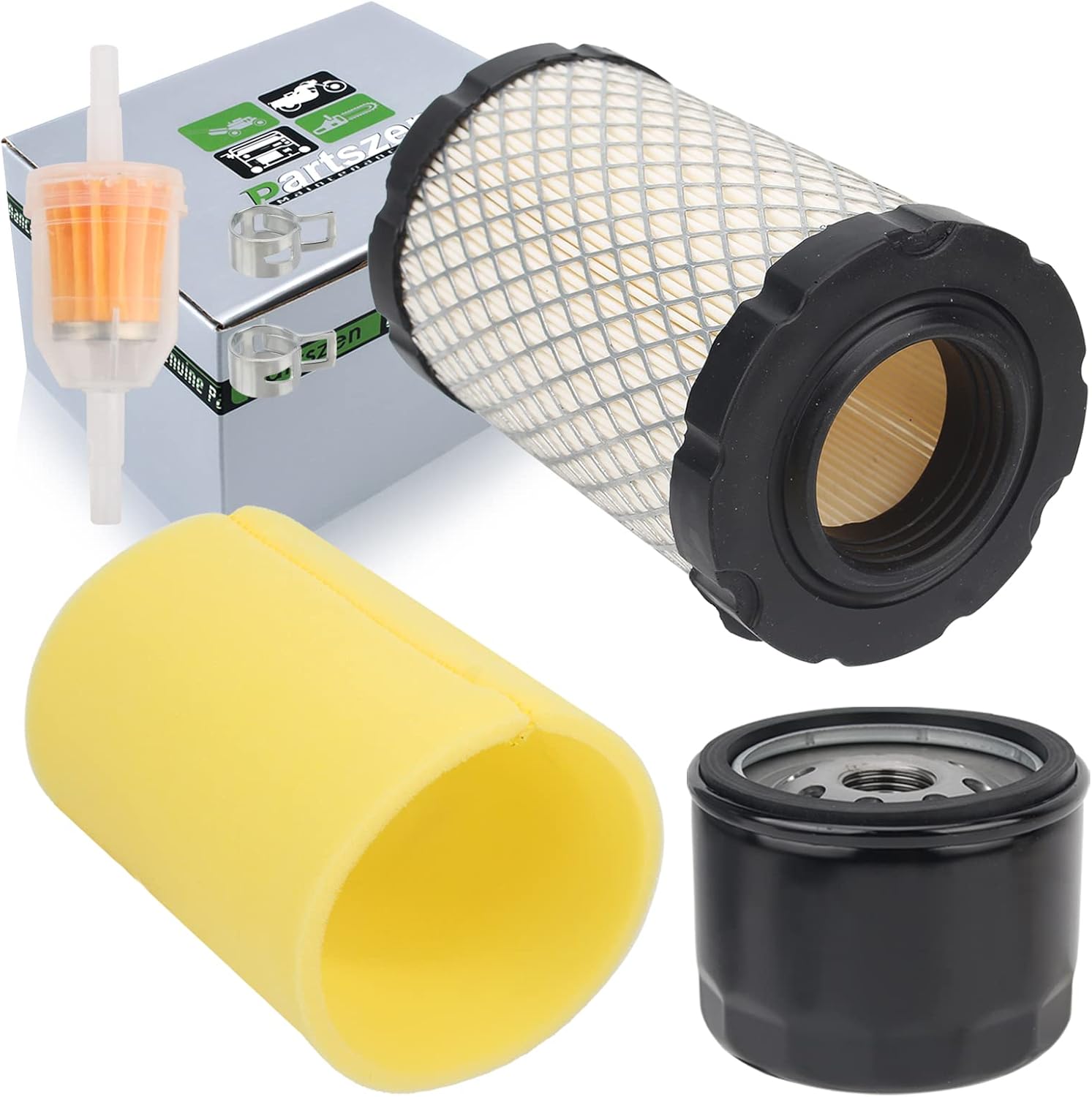 partszen Pre Air Filter Fuel Oil Filter for John Deer Z355R Z335E E120