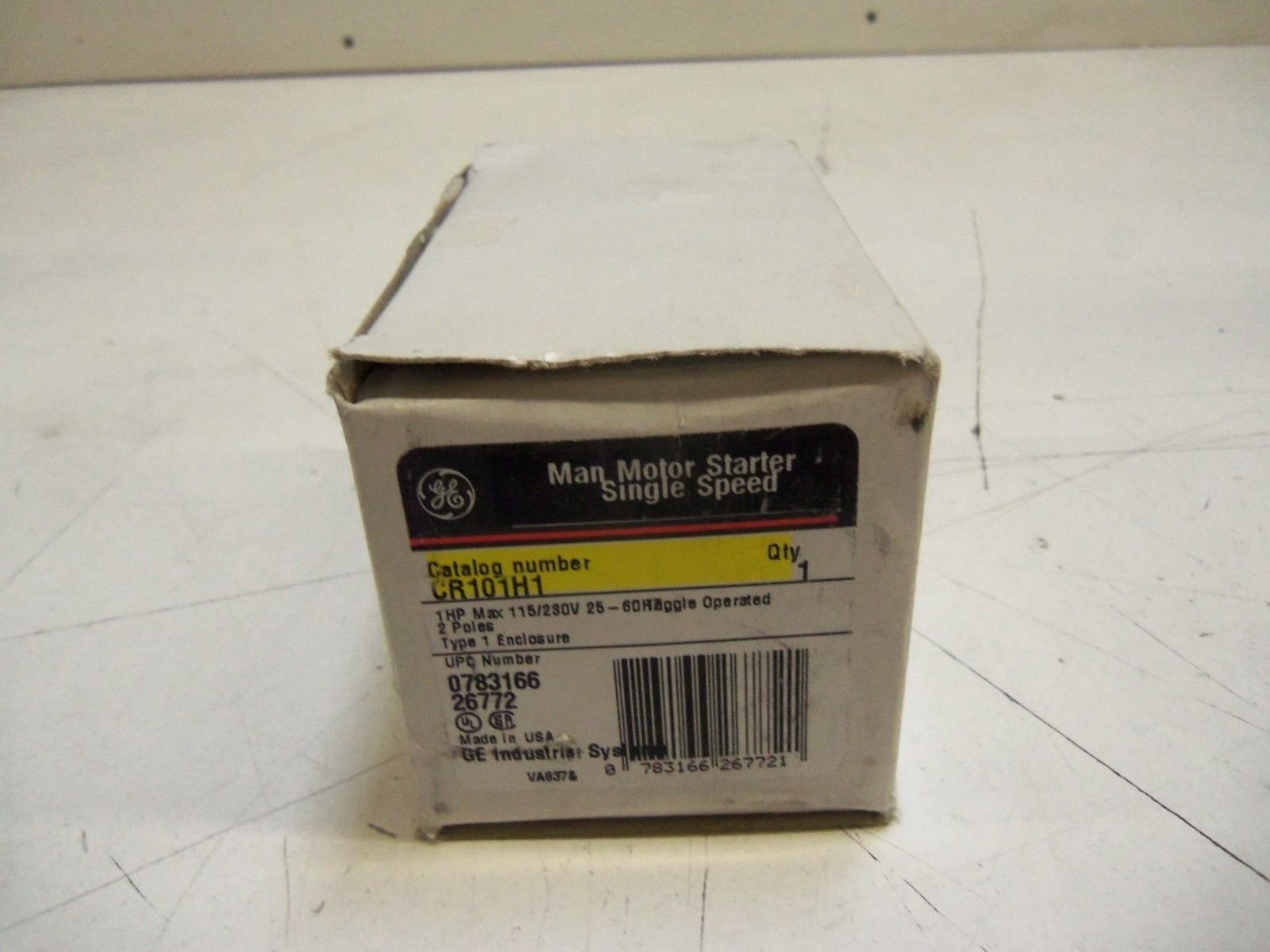 General Electric Manual Motor Starter NEMA 16A 277VAC 2P