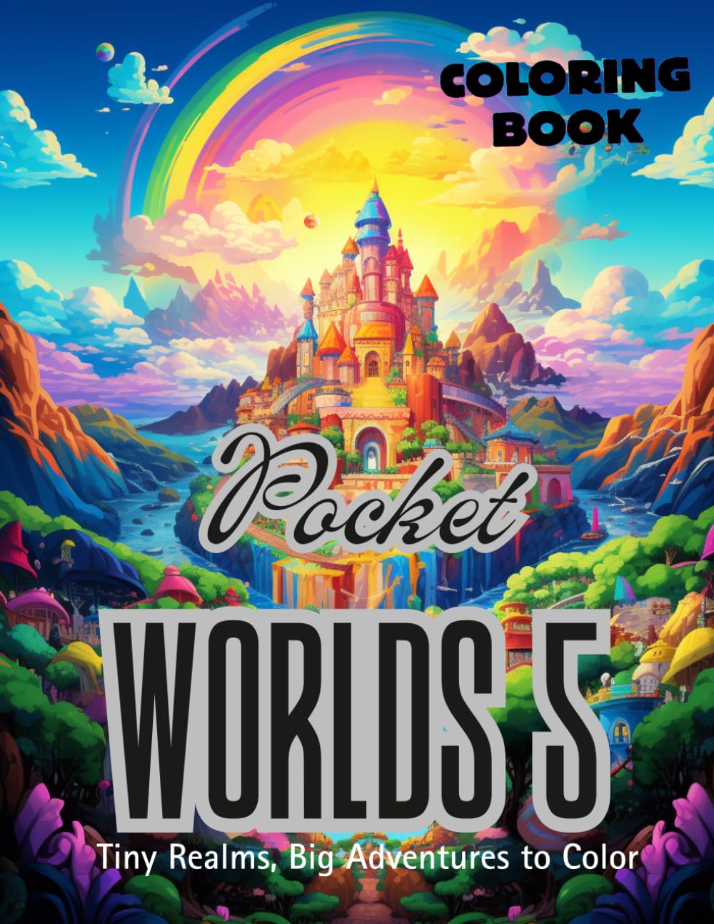 Pocket World 5: Tiny Realms, Big Adventures to Color | Coloring book for adults (Pocket World Series)