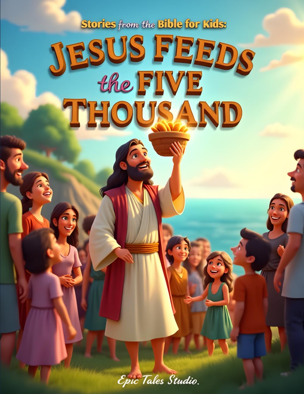 Stories from the Bible for Kids: Jesus Feeds the Five Thousand – Book 10: A Beautiful Bible Story About Sharing, Faith, and God’s Amazing Miracles