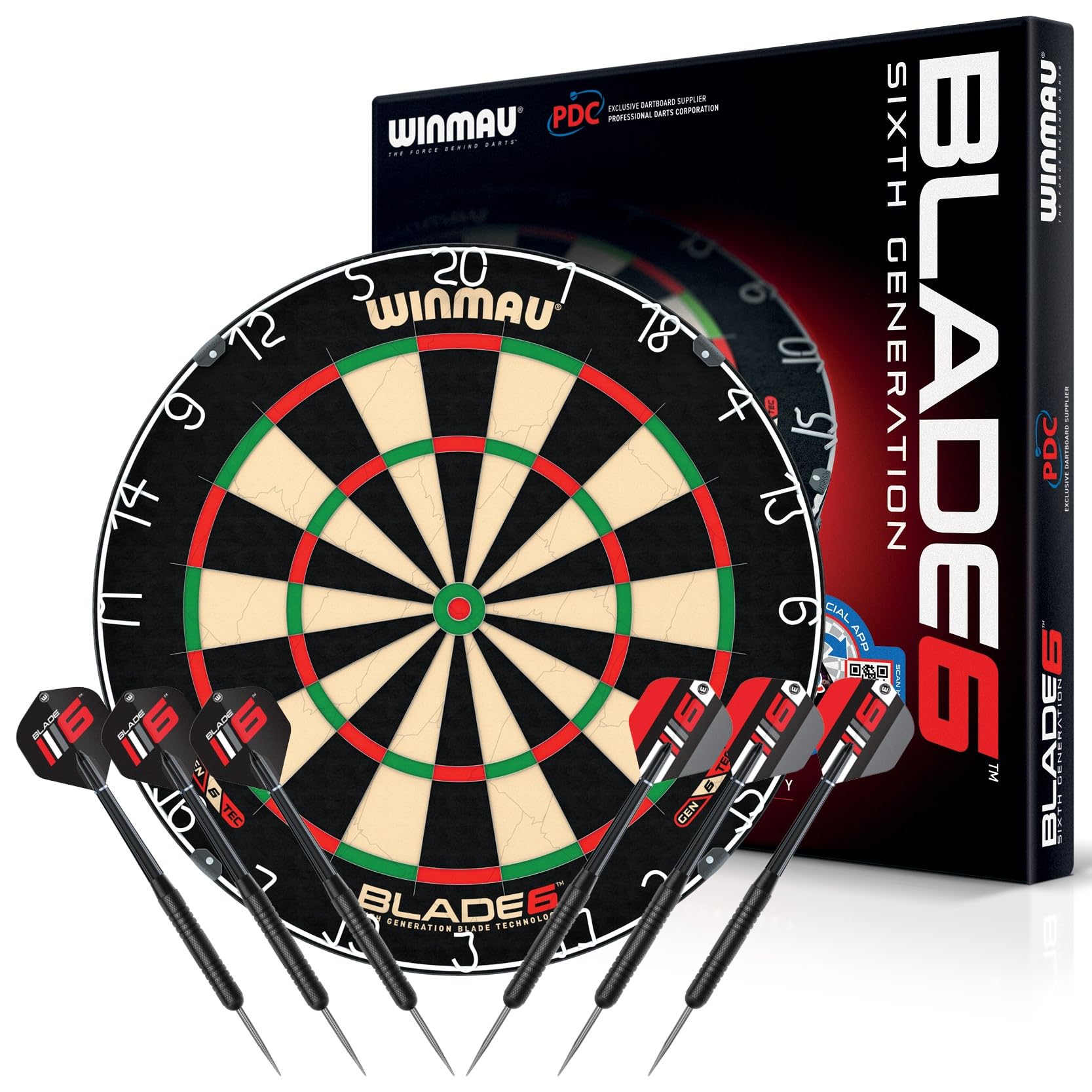 WINMAU Blade 6 Set + 2 Sets Steeldarts, Standard