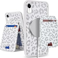 Vista 1 de Funda para iPhone Xr con tarjetero de crédito, caja fuerte para iPhone XR, funda de cuero para mujer, compatible con mag seguro, desmontable 2 en 1