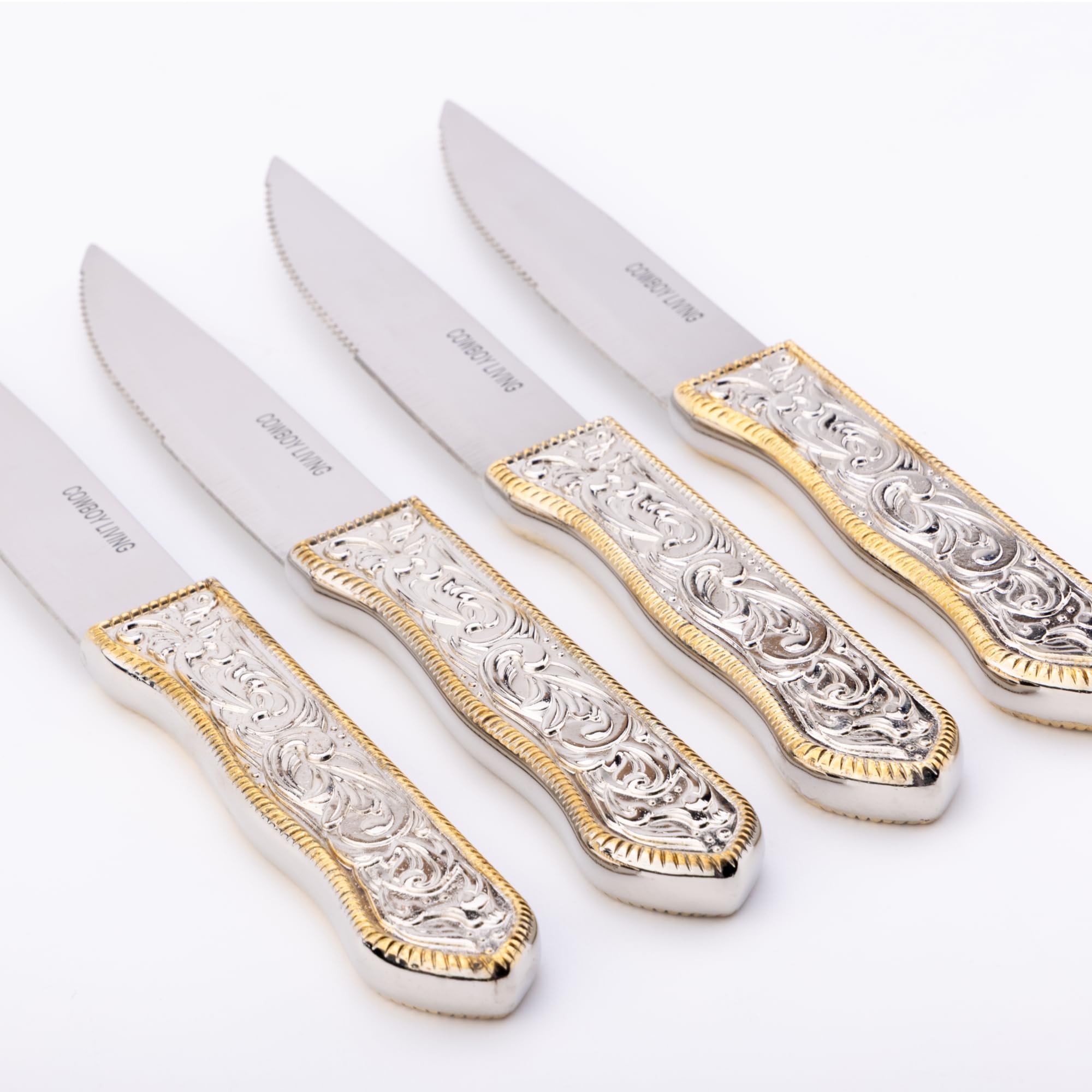 Western Buckle Stainless Steak Knives (Set of 4)