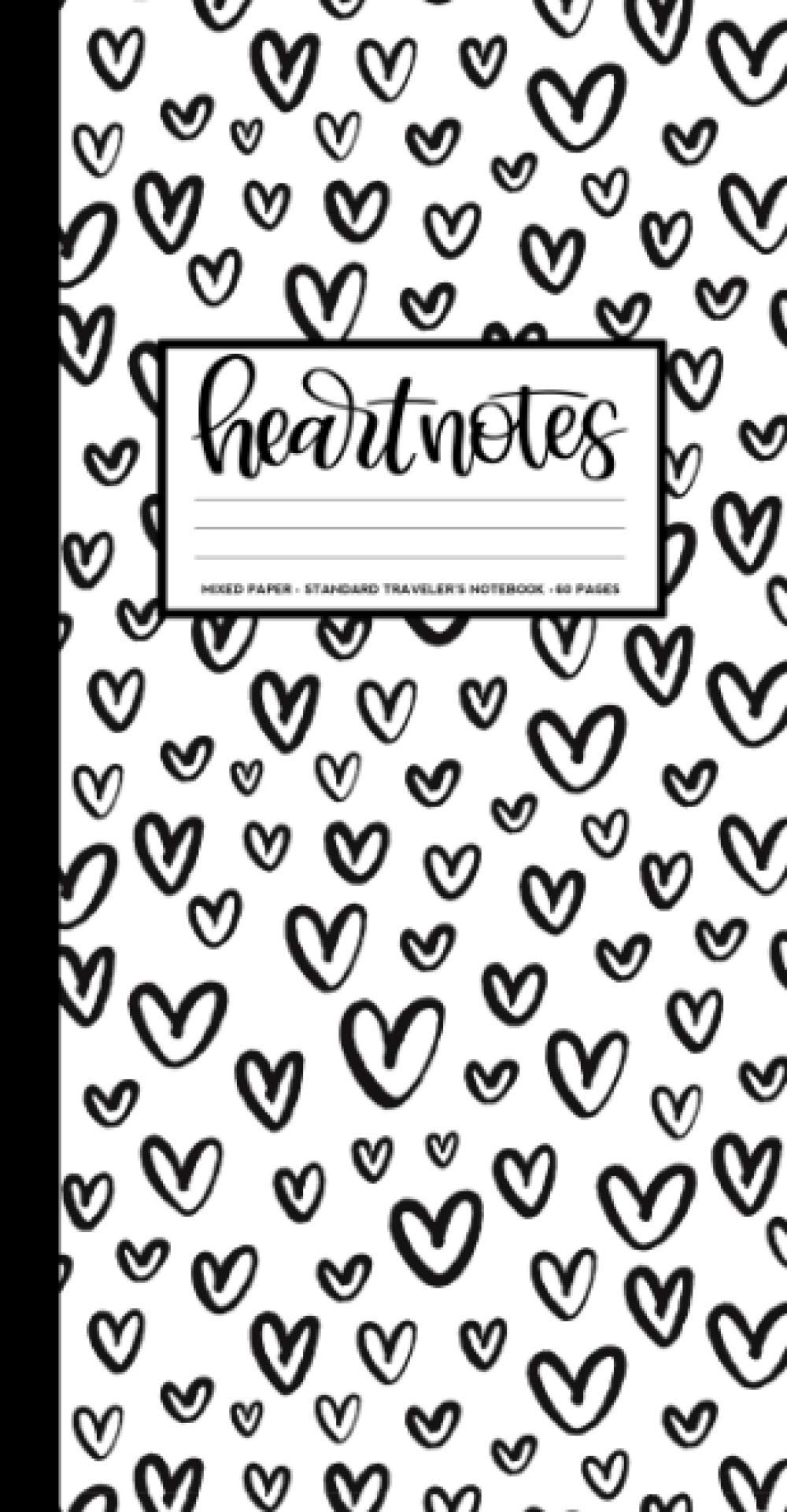 Heart Notes: Small Mixed Paper notebook (Standard Traveler's Notebook Sized Notebook )