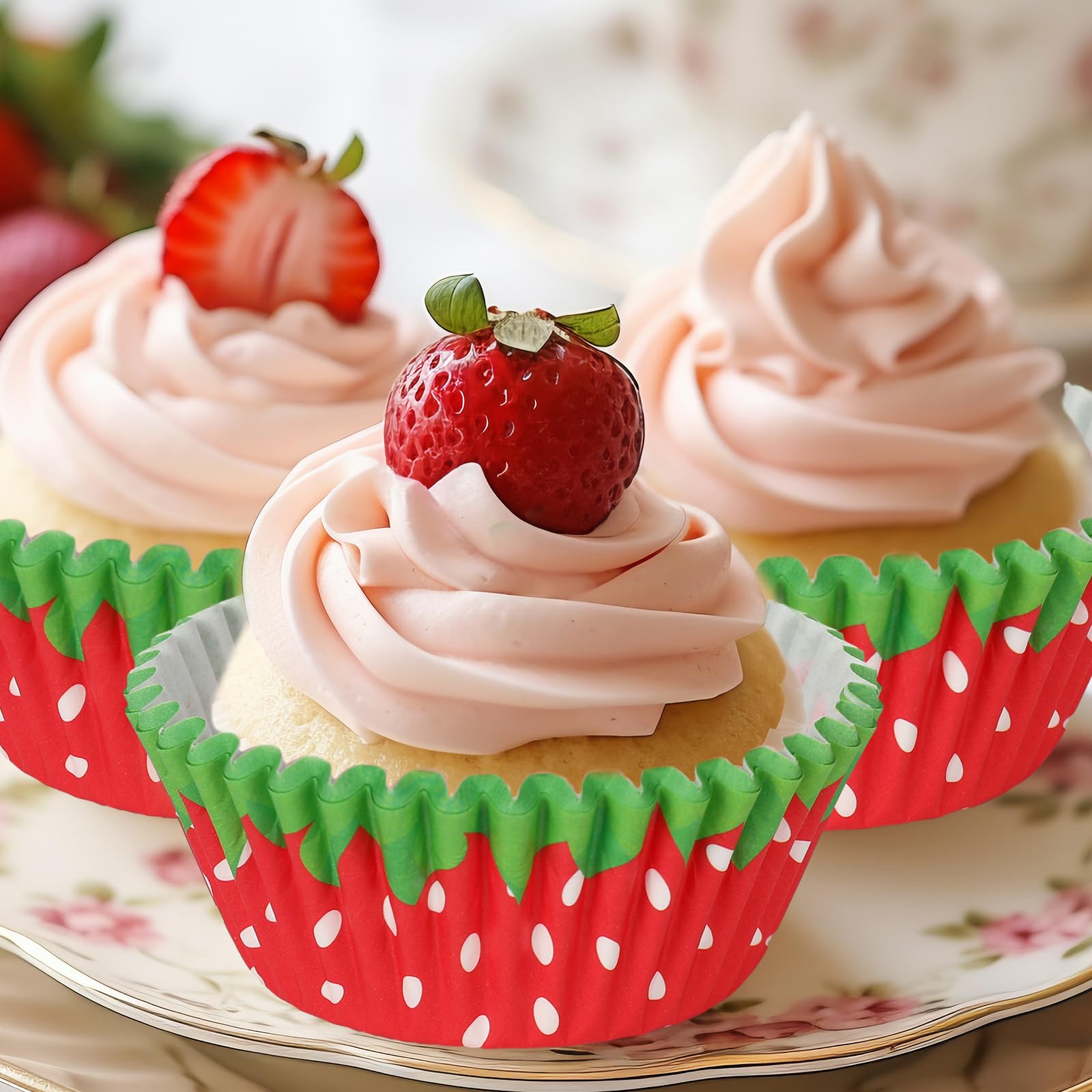 Forminhas De Morango 600 Unidades - Para Cupcakes, Bolos E Doces - Festas E Eventos
