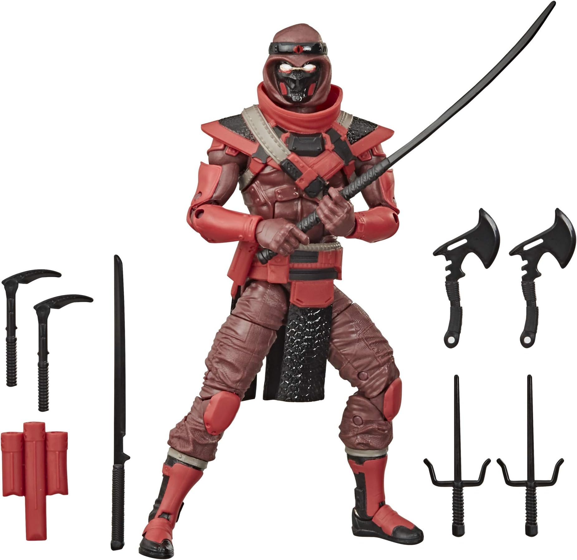 Hasbro G.I. Joe Classified Series Red Ninja Action Figure 08 Collectible Premium Toy with Multiple Accessories 6-Inch Scale with Custom Package Art