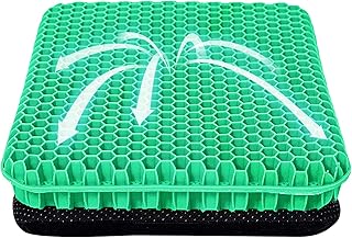 Coussin de siège en Gel épais avec revêtement antidérapant, Coussin Anti Escarres Soulage la Pression sur Le Orthopédique avec Housse Antidérapant pour Voiture/Bureau/Maison/Fauteuil Roulant