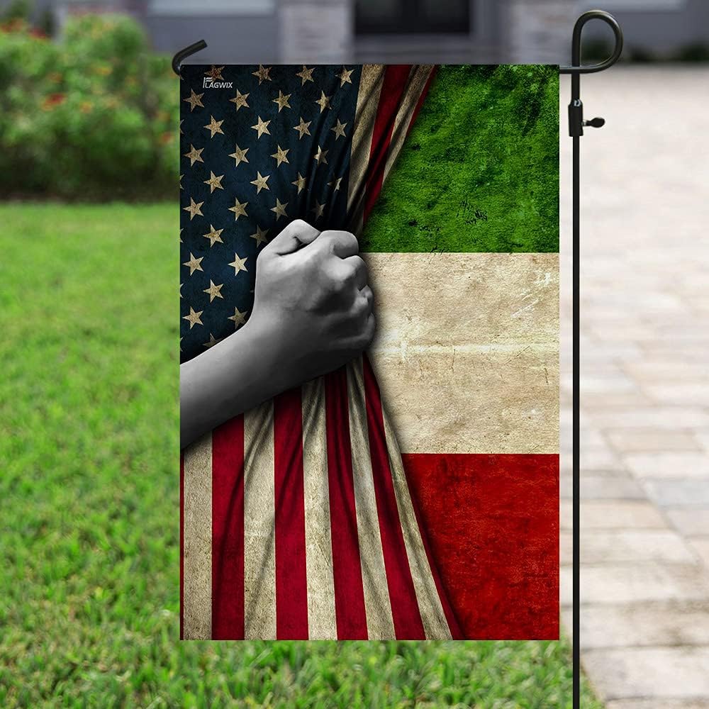 FLAGWIX Italian American Flag - 4th of July Decorations For Home, House Flag 30x40 - USA House Garden Flags Premium Polyester, Double Sided Heavy Duty Canvas, Decorative Indoors Outdoors Flags - Image 6