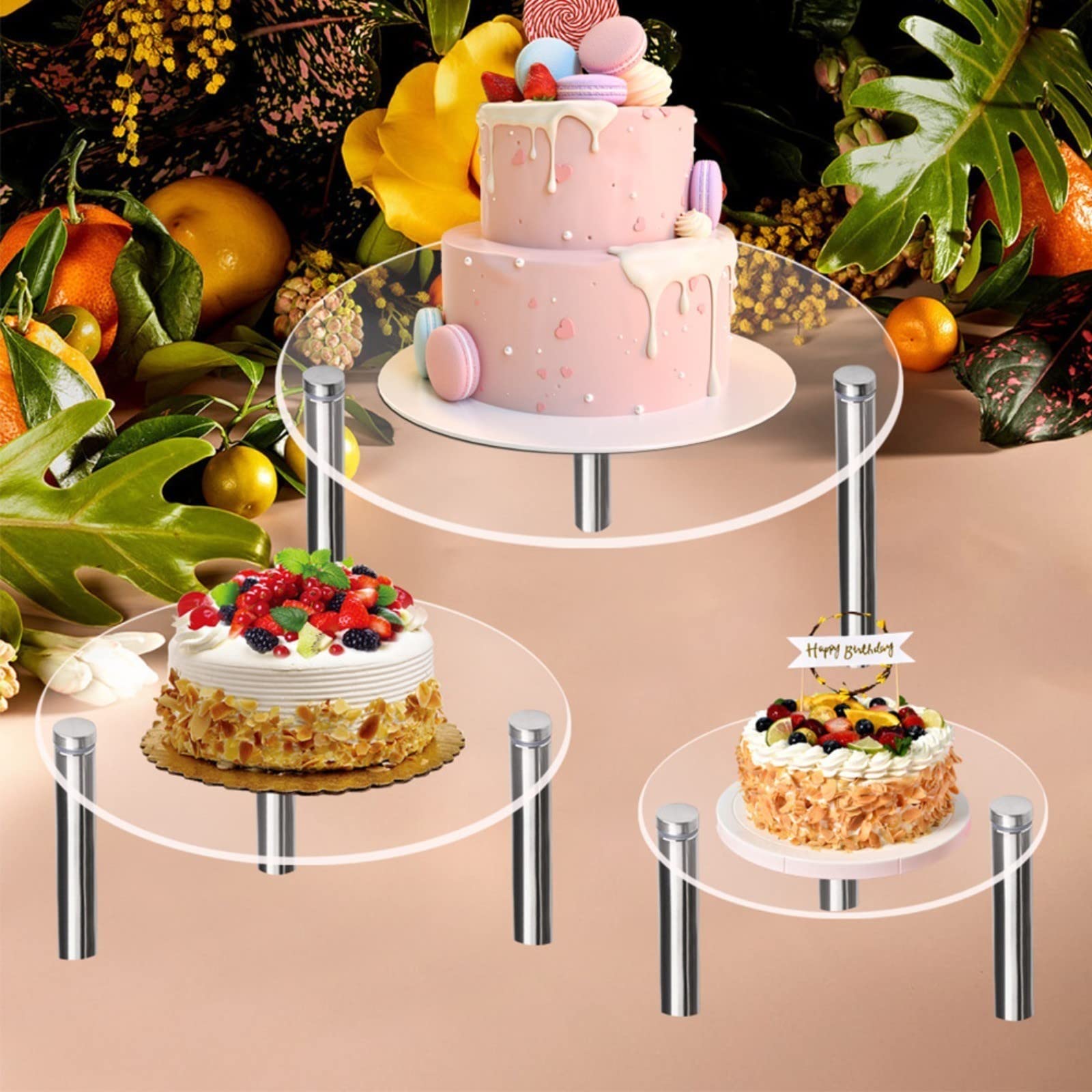 AFASOES 3Pcs Grattoir à Gâteau En Acrylique Transparent Peignes De Décoration De Gâteau - 8