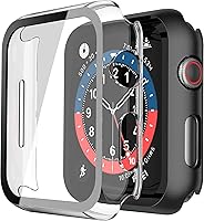 Vista 54 de Misxi - Juego de 2 fundas de policarbonato con protector de pantalla de vidrio templado compatible con Apple Watch Series 3 y Series 2 de 38mm