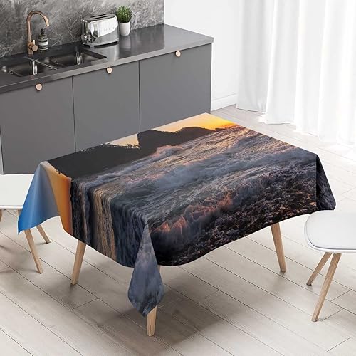 Miniatura 9 de Toucan Bird Branch - Mantel de pico posado para mesa de 4 sillas, decoración de granja, cocina, granja, 52 x 70 pulgadas