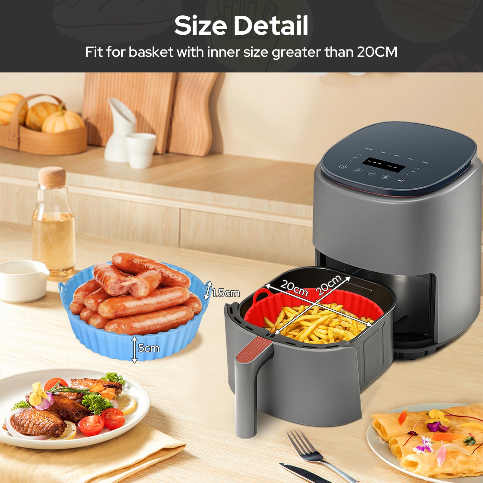 Alyvisun Air Fryer Silicone Liners - Image 3