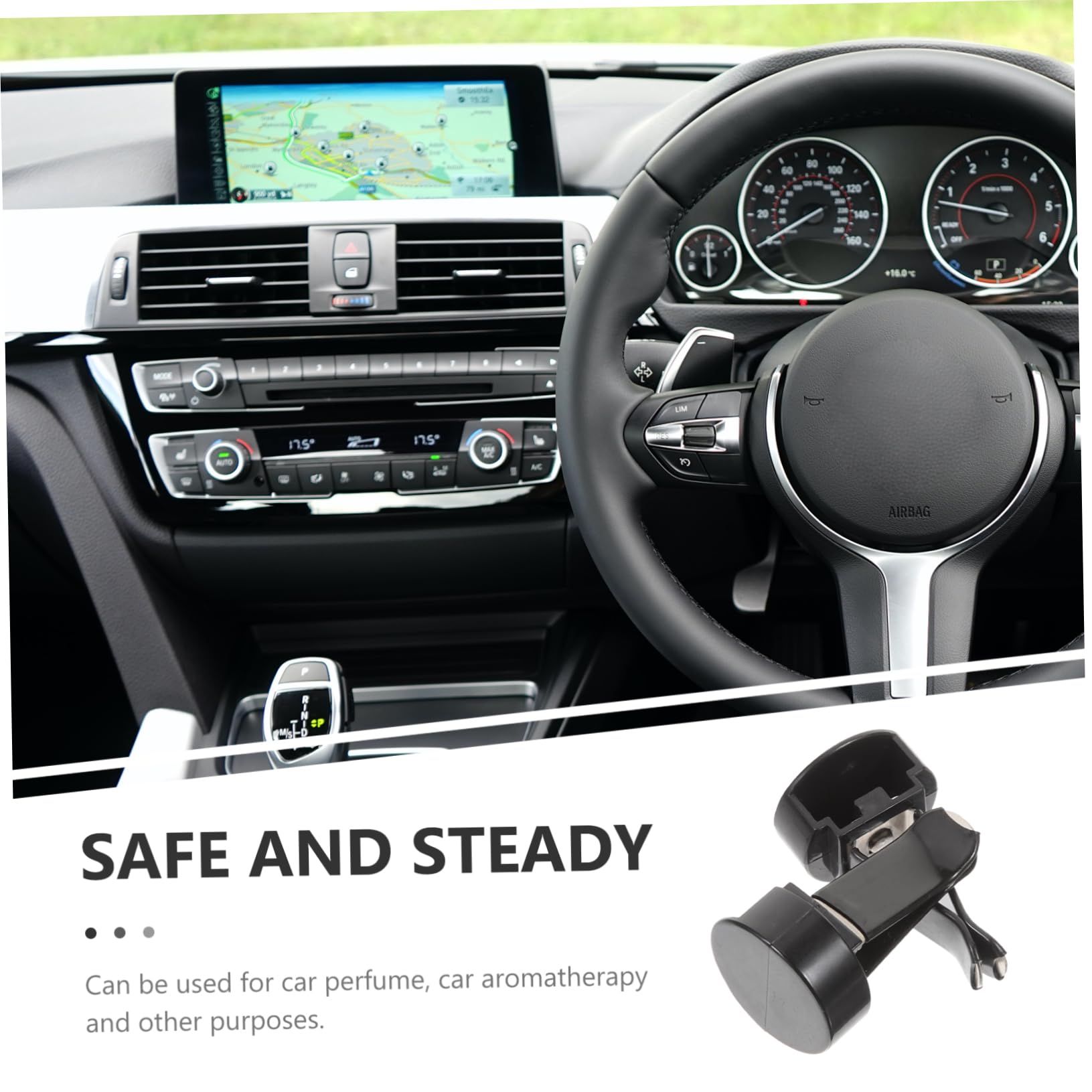 SOLUSTRE Clip Forza di Serraggio Regolabile per Profumatore Auto in Plastica Nera 100 Pezzi Accessori Interni Auto per Atmosfera Estiva