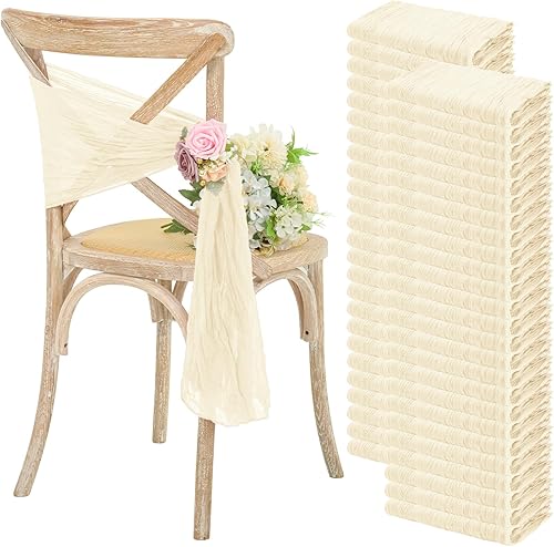 YMHPRIDE 50 bandas para sillas de gasa de boda, diseño de lazos, para bodas, fiestas, banquetes, restaurantes, hoteles, fundas plegables para sillas