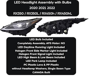 Amazon.com: ALLIGATOR AUTO LIGHTS Headlamps Compatible with