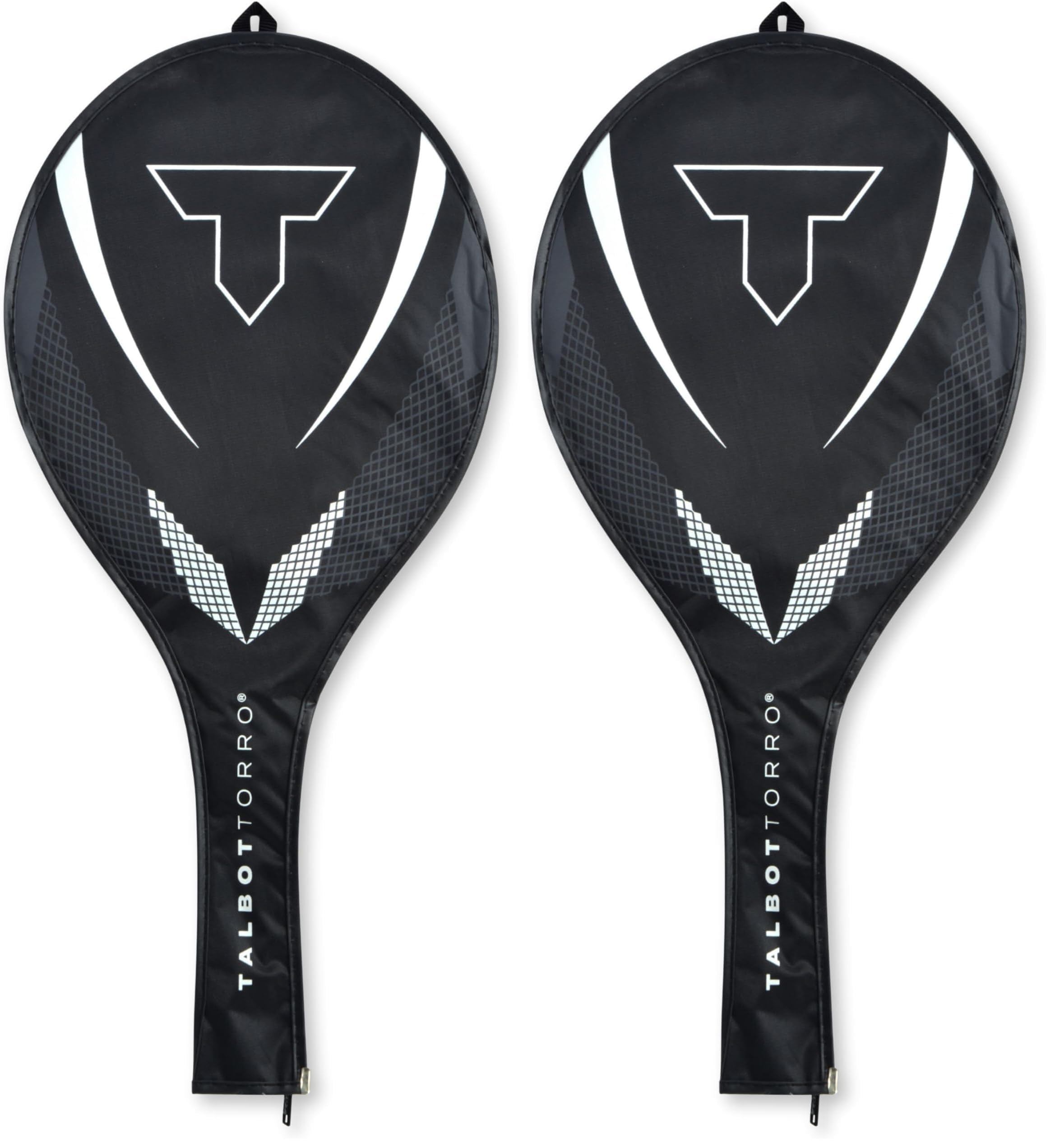Talbot Torro Badminton Schlägerhülle 3/4 Cover - Universal Racket Cover für alle handelsüblichen Schläger, Robustes Material, beidseitiger Logodruck, schützt zuverlässig (Packung mit 2)