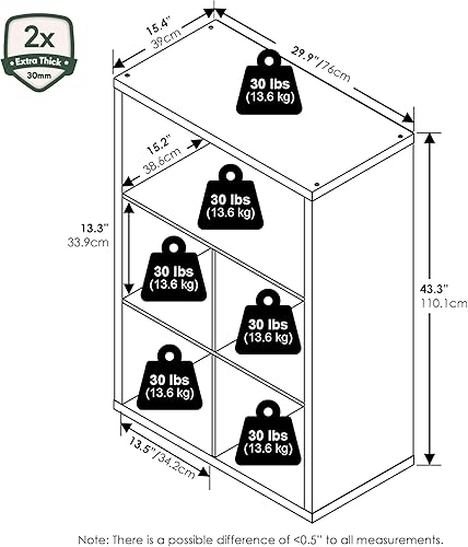 Miniatura 9 de Furinno Pasir - Estantería abierta de 3 niveles, color café americano Americano,Blackwood,Marrón,Nuez Columbia,gris roble francés,Arce,Roble