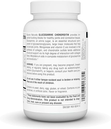 Miniatura 3 de SOURCE NATURALS Glucosamina Condroitina Extra Strength Tablet, 60 unidades