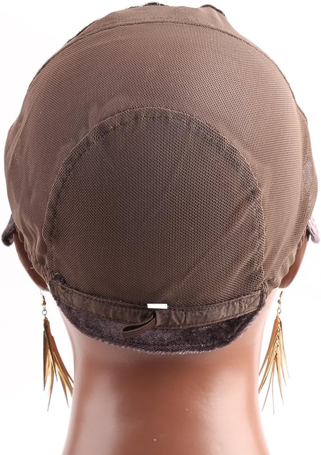 Bella Hair Glueless Wig Cap with Velvet, Brown Net Mesh Weaving Caps for Women Making Wigs