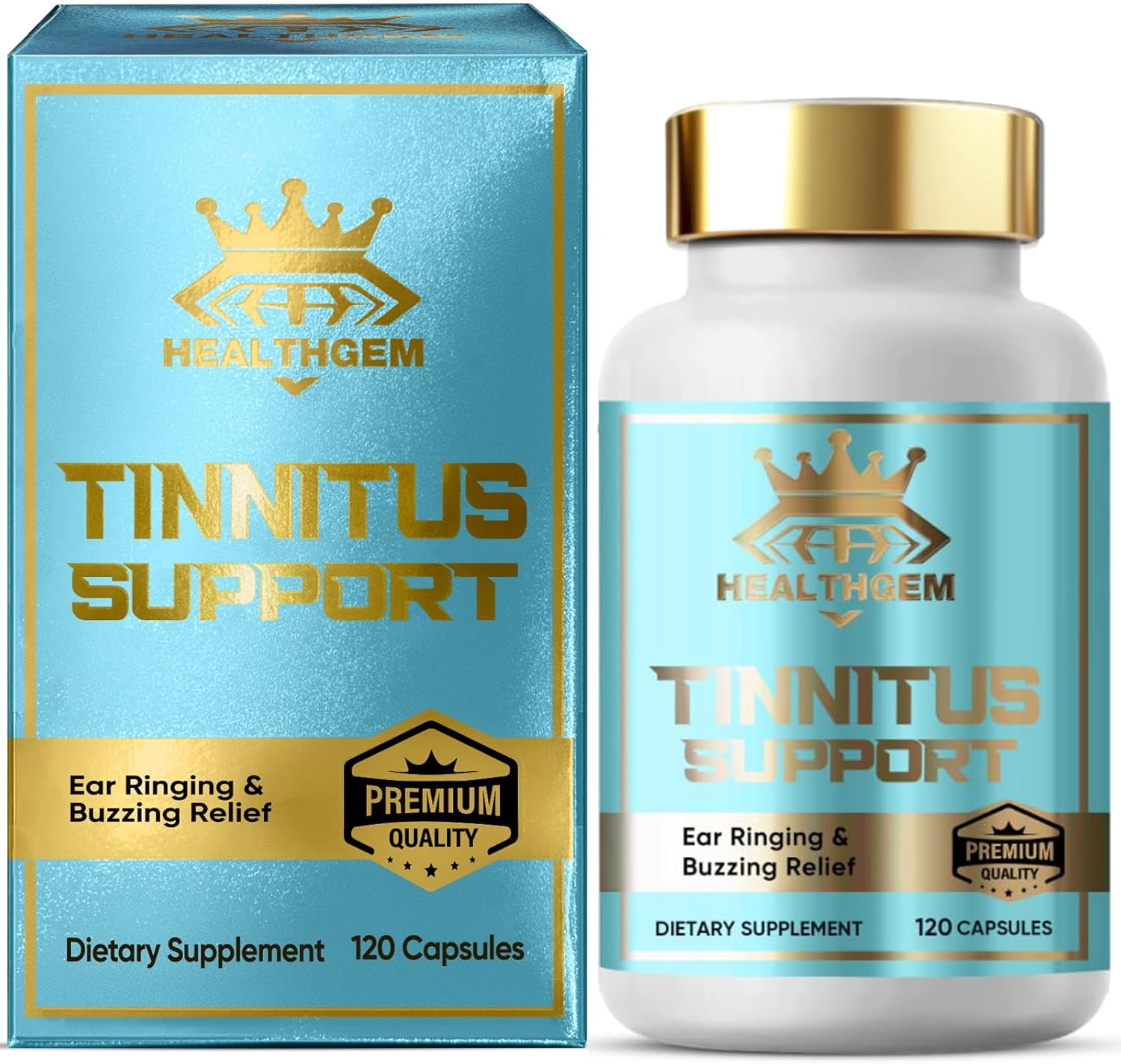 Tinnitus Relief for Ringing Ears,120 Capsules - Formula for Ringing Ears - Soothe Ear Noise for Men & Women