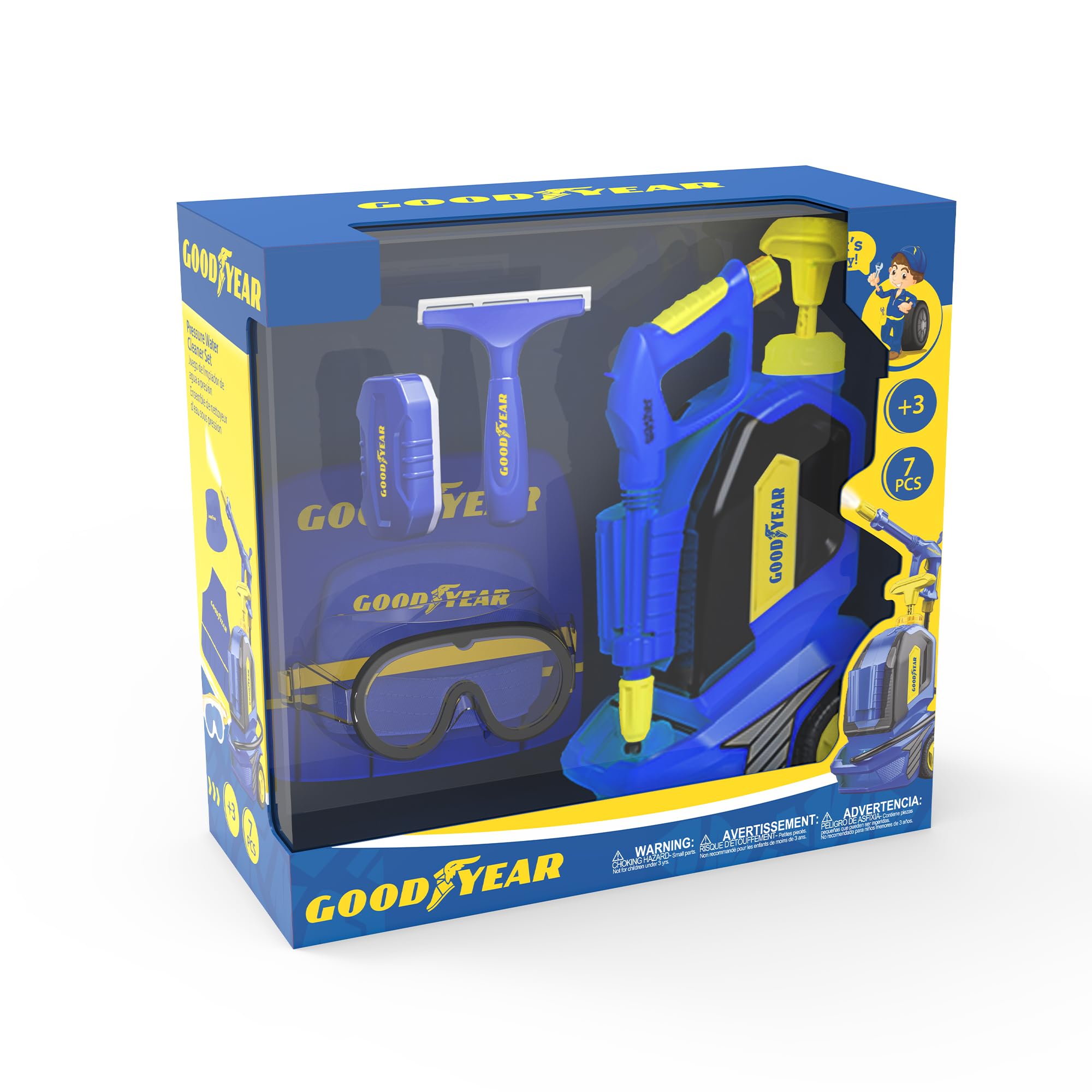 Goodyear Role Play Water Pressure Car Cleaner Set for Kids
