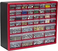 Vista 130 de Akro-Mils 10164 64 Piezas de plástico de equipo de almacenamiento y Gabinete cajón, 20 x 16 x 6-1/2 pulgadas, color negro