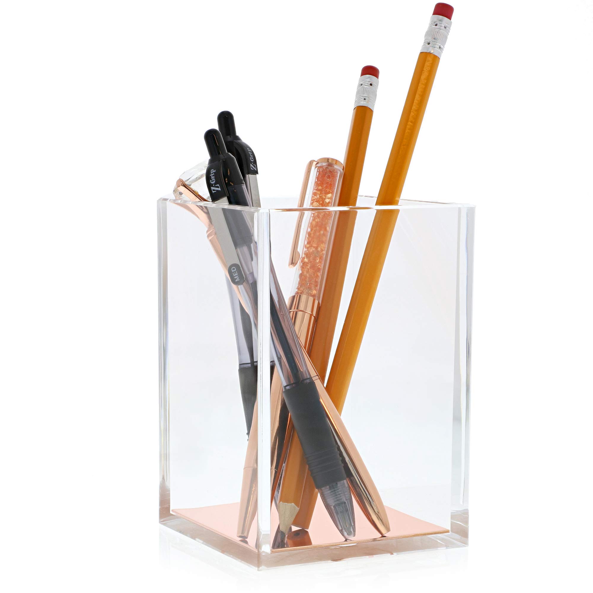 Juvale Acrylic Pen Holder Clear Stationery Organizer, Desk