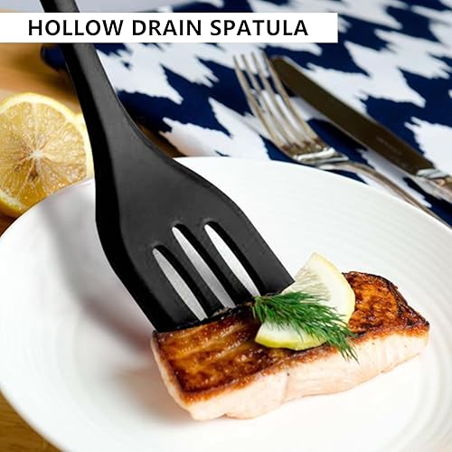 Miniatura 4 de NileHome Juego de espátulas de silicona, espátula de goma de alta resistencia al calor, sin BPA, de una pieza, diseño sin costuras, juego de