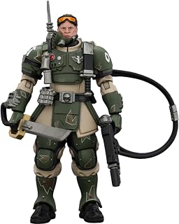 JOYTOY Warhammer 40K 1/18 Action Figures Astra Militarum Kasrkin 7 with Hot-Shot Laspistol and Power Sword Collectible Model Birthday Gifts 4.13Inch