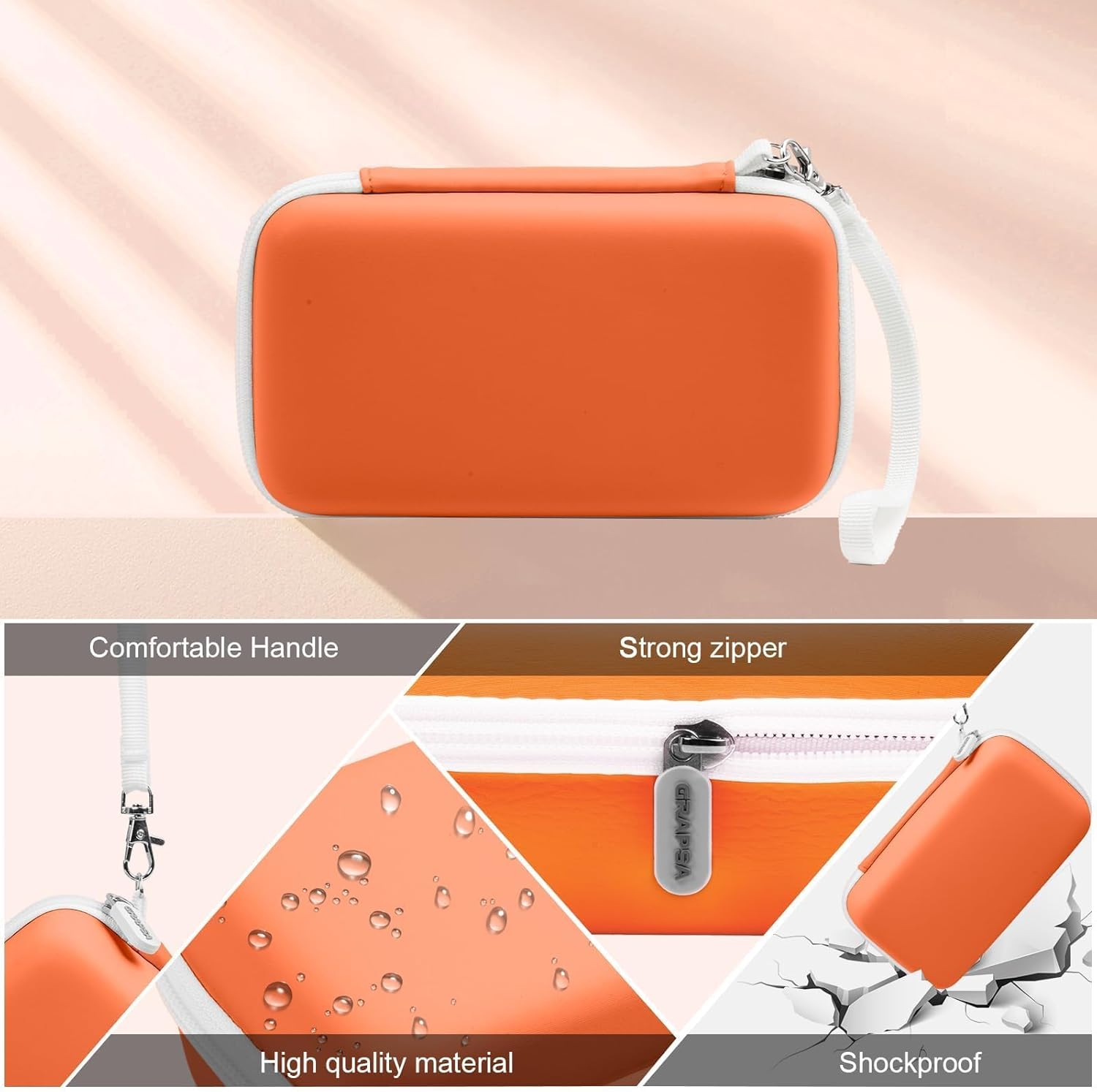 Case Compatible with ESOXOFFORE for Dylanto for Anchioo for WEEFUN for GKTZ for Amzelas for Mafiti Instant Print Camera for Kids, Film Camera Storage Holder Organizer Bag (Box Only)- Orange - Image 4