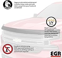 Vista 4 de EGR 301691 SuperGuard Hood Guard Bug Deflector Protector, Dark Smoke Finish, Compatible with Select Chevrolet Silverado All Cabs Models