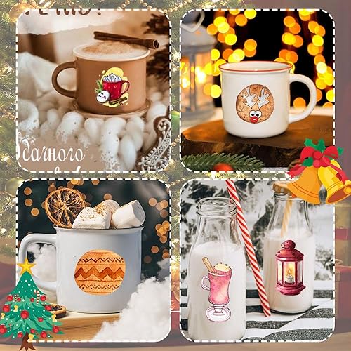 Miniatura 3 de Frotar en transferencias para manualidades, 9 hojas de Navidad frotar en transferencias para manualidades, transferencias de liquidación para