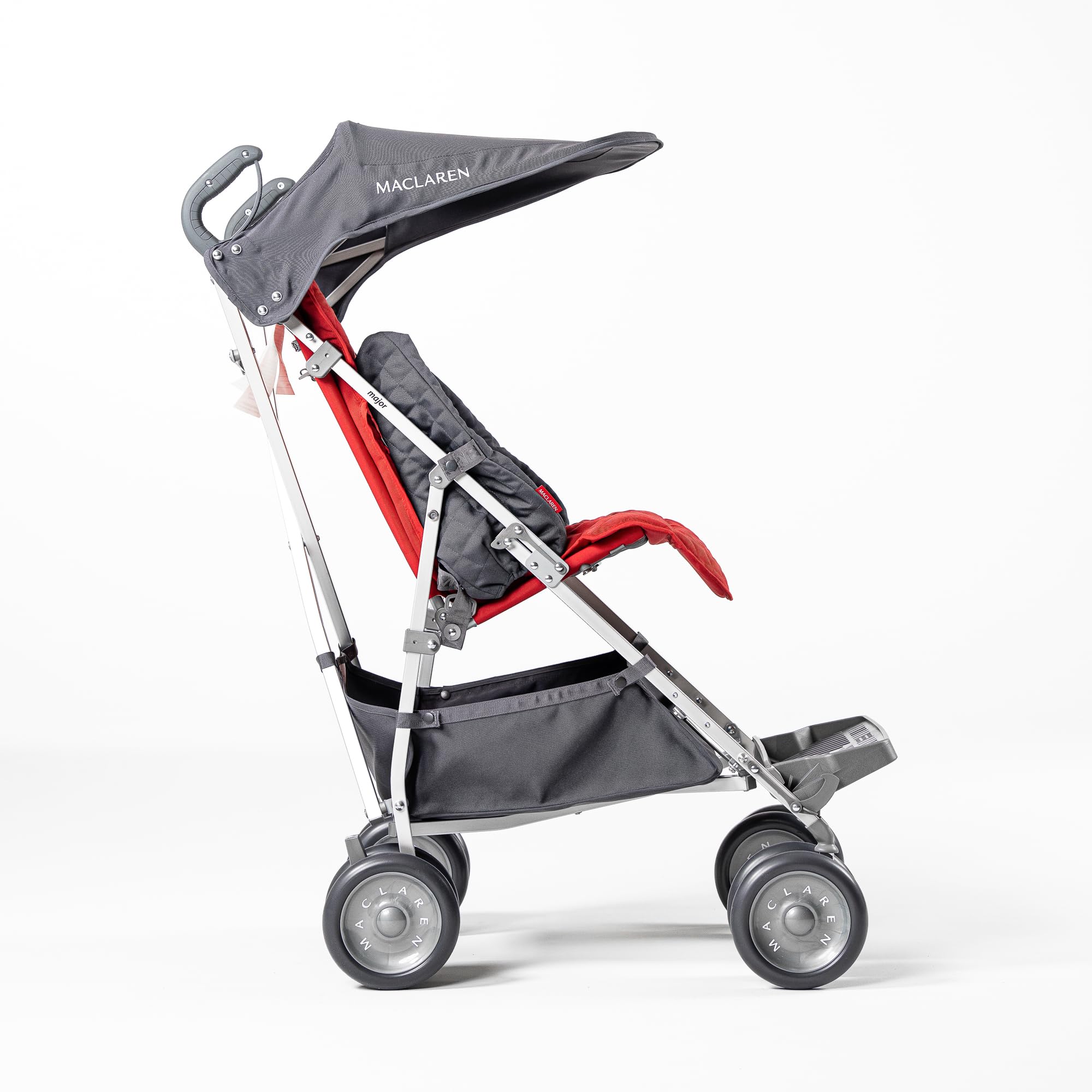 Passeggino per disabili Maclaren Major Elite fino a 50 kg Chiusura a ombrello Rosso Cardinale