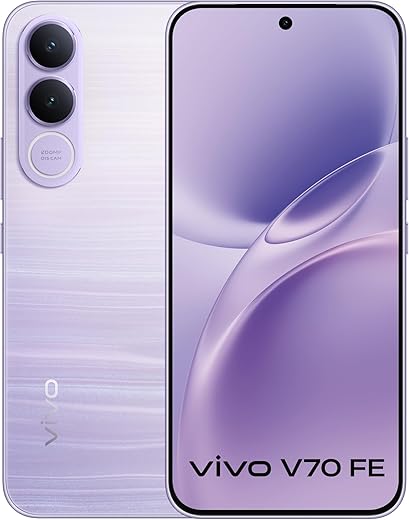 vivo V70 FE 5G (Northern Lights Purple, 8GB RAM, 128GB Storage) with No Cost EMI/Additional Exchange Offers