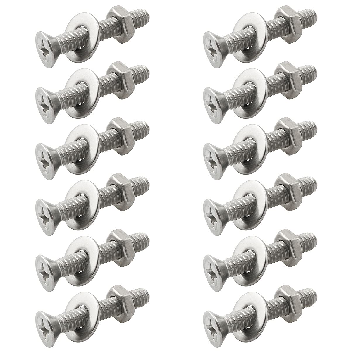 PSCCO 12PCS Rail System mounting Screw Sets Airline-Style Track Fastener Pack
