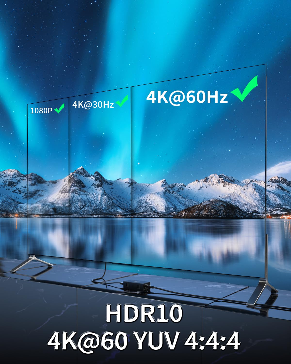 PWAY HDMI Extender 60m 4K@60Hz con Loop Out, Trasmissione Lunga Distanza via Cavo Cat6/7, Supporto EDID/HDCP, Compatibile con PC, TV, Proiettore, PS5, Xbox – Extensore HDMI con Uscita Locale