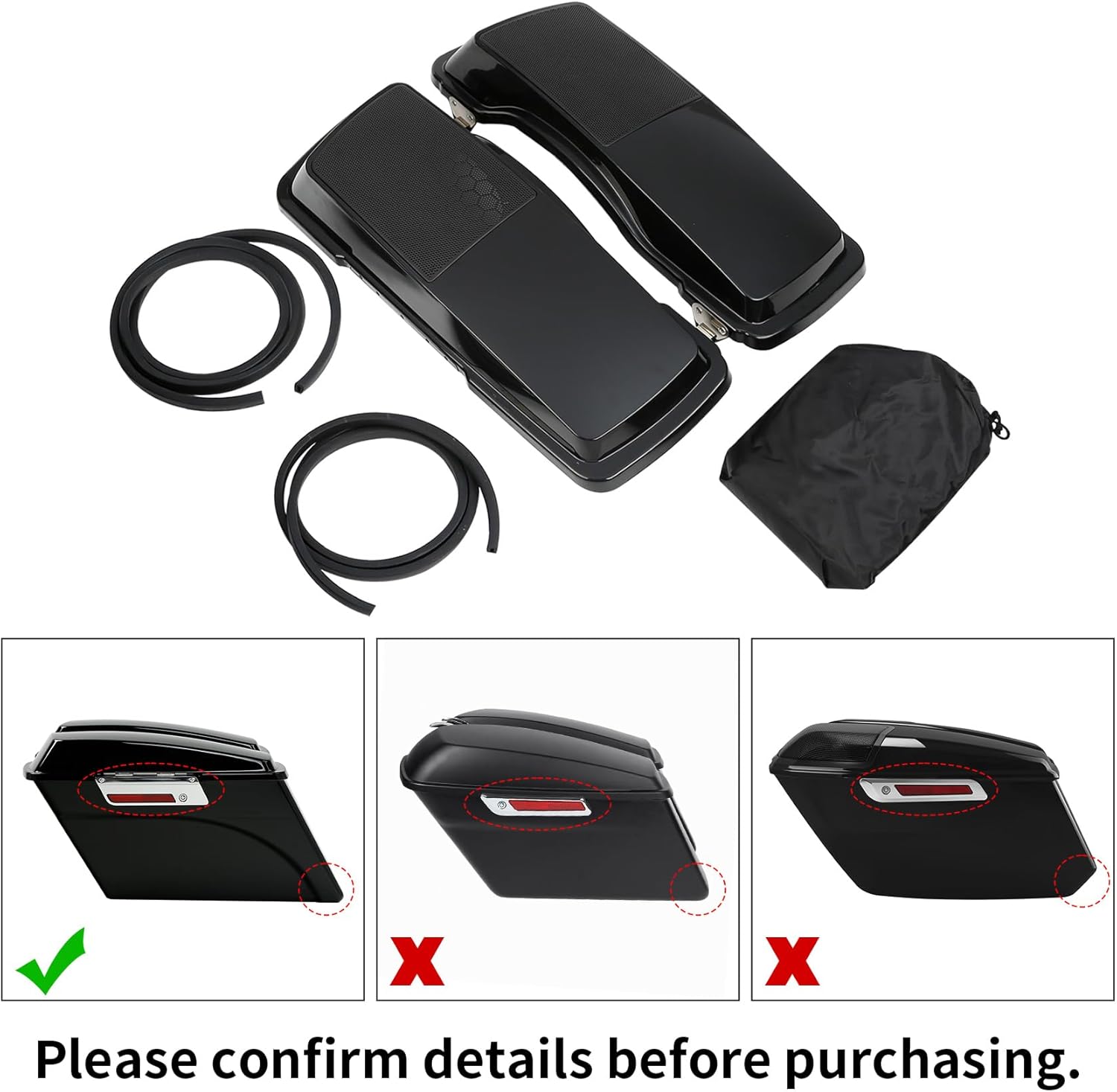 TCMT 6"x9" Saddlebag Speaker Lids Fits For Harley Touring CVO Road King Road Glide Electra Glide Street Glide Ultra Classic 1993-2013