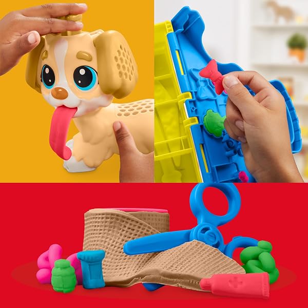 Play-Doh Coffret Le Cabinet Vétérinaire, Mallette Transportable avec Chien, 10 Outils et 5 Pots de Pâte à Modeler Atoxique, Jouet Créatif pour Enfants dès 3 Ans - 5